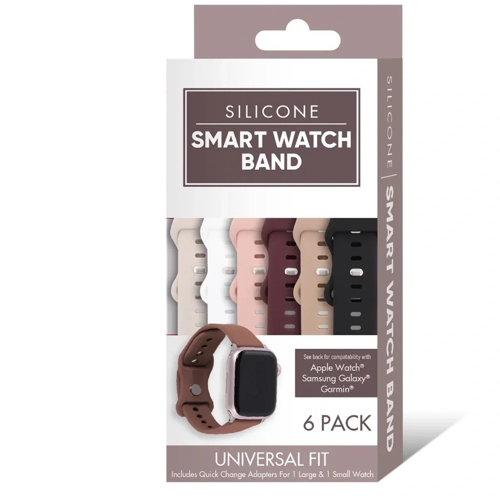 Xtreme 6-Pack Silicone Smart Watch Bands